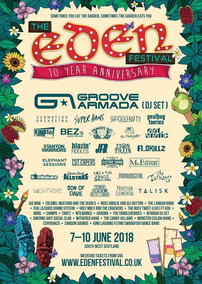 eden2 Eden Festival 2018 Lineup poster