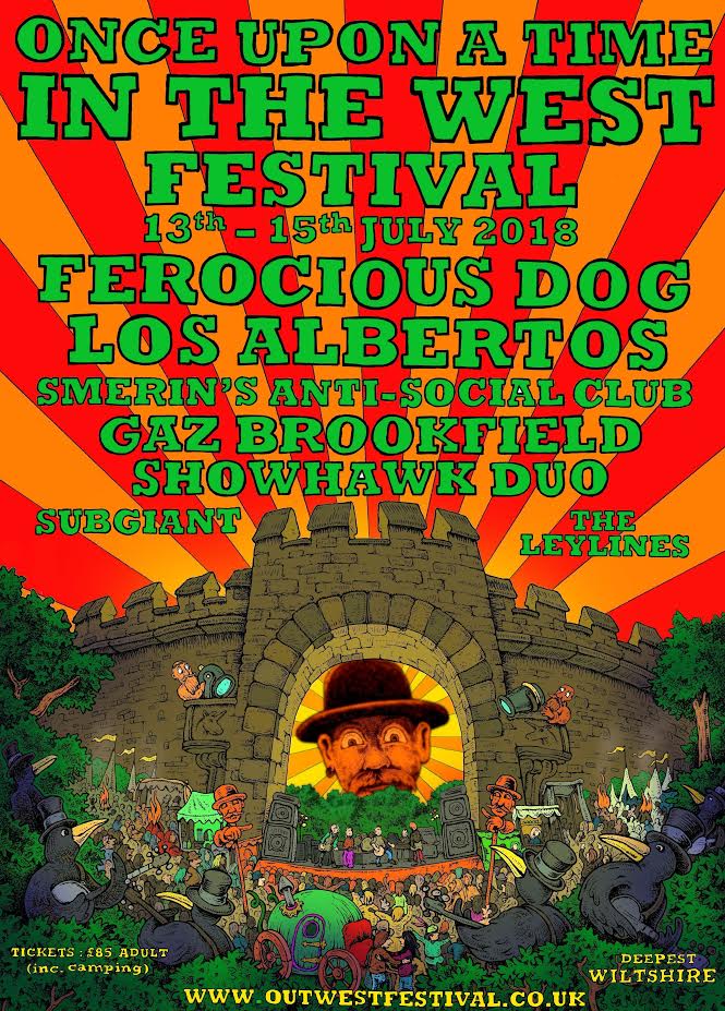 Once Upon a Time in The West Festival 2018 Line-up Poster Once Upon a Time in The West Festival 2018 Line-up Poster