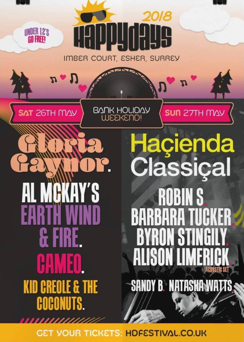 Happy Days Festival 2018 Lineup Poster Happy Days Festival 2018 Lineup Poster