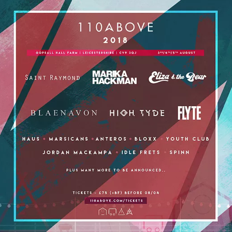 110 Above 2018 Lineup Poster 110 Above 2018 Lineup Poster