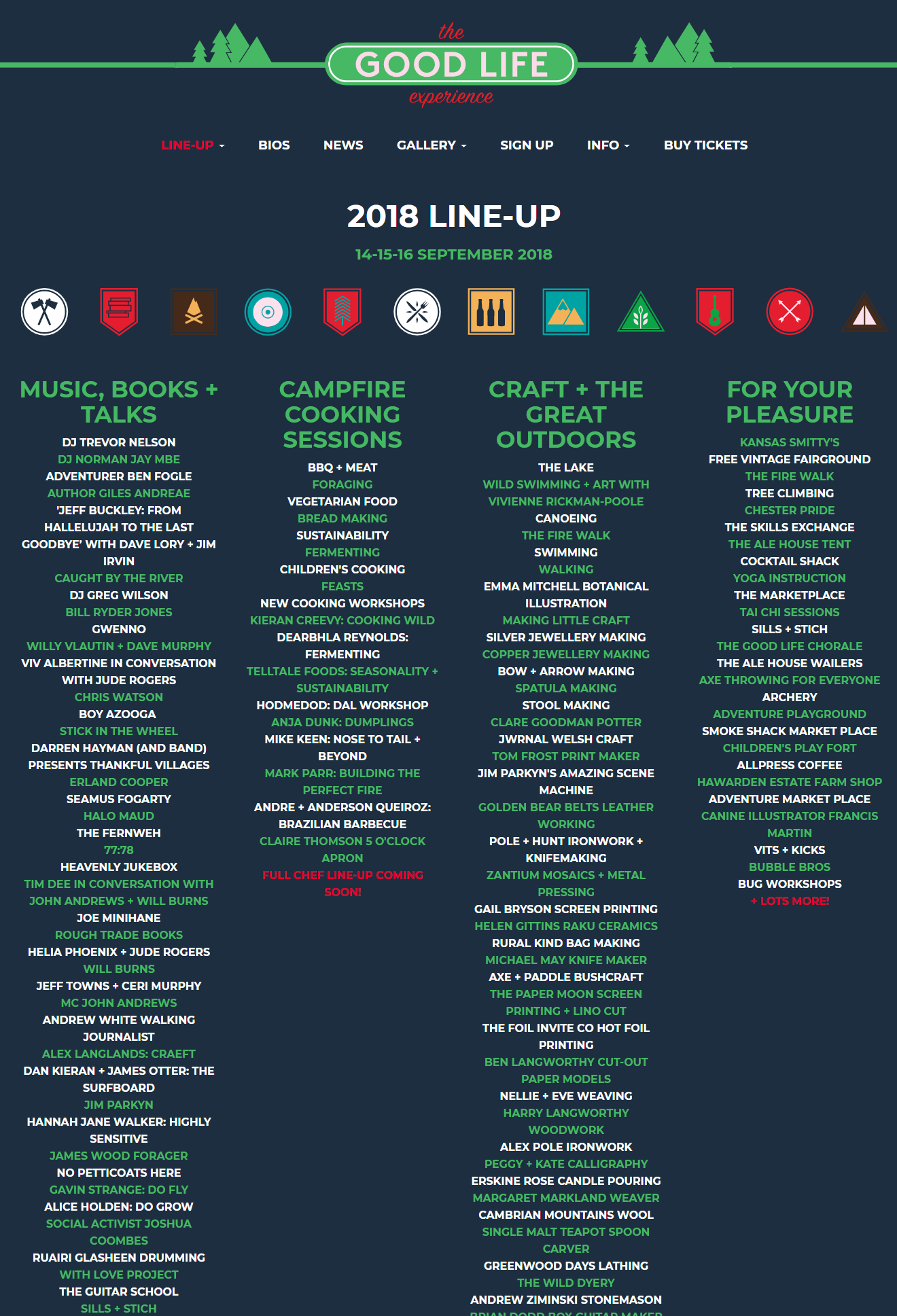 The Good Life Experience 2018 Lineup Poster The Good Life Experience 2018 Lineup Poster