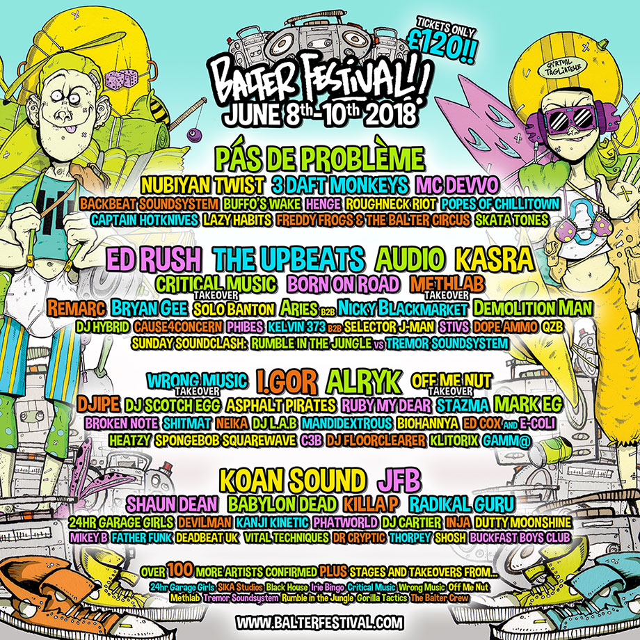 Balter Festival 2018 Lineup Poster Balter Festival 2018 Lineup Poster