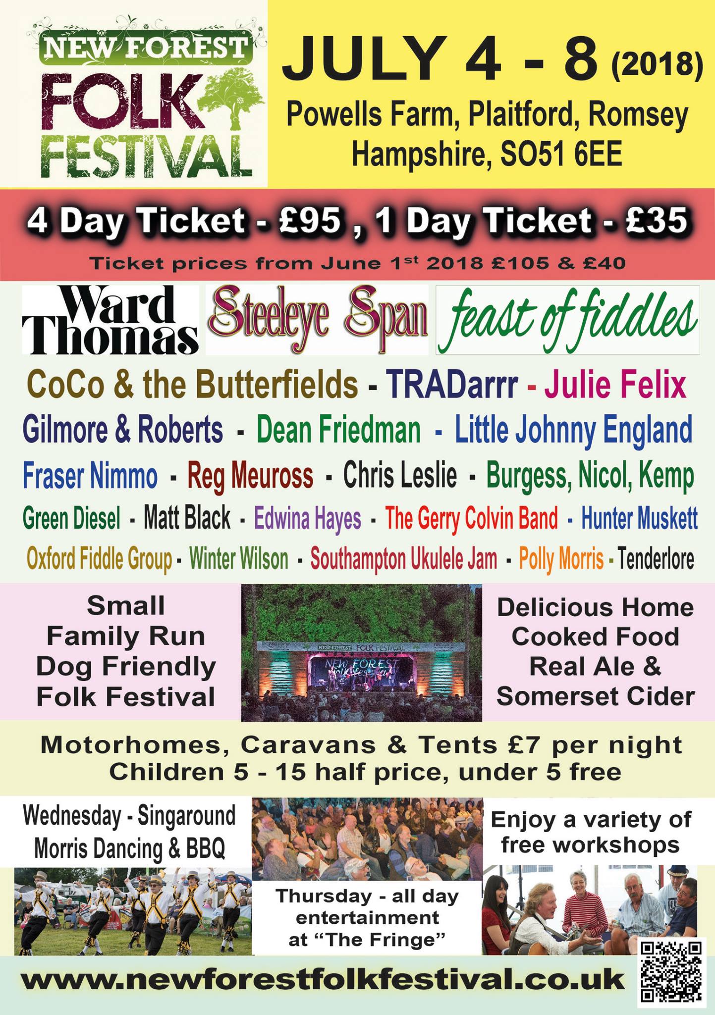 New Forest Folk Festival 2018 Lineup Poster New Forest Folk Festival 2018 Lineup Poster
