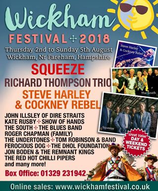 Wickham Festival 2018 Lineup Poster Wickham Festival 2018 Lineup Poster
