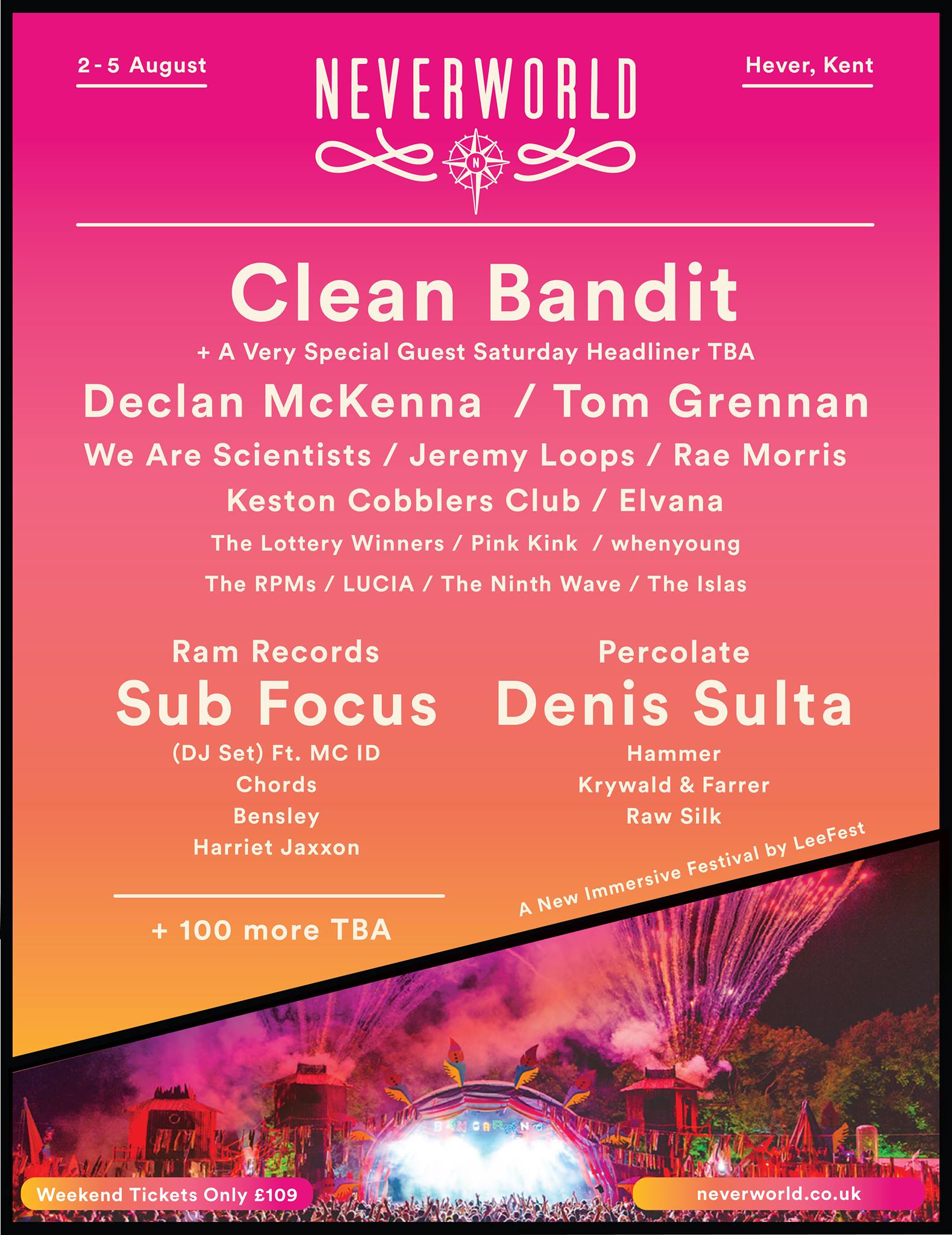 Neverworld 2018 Lineup Poster Neverworld 2018 Lineup Poster