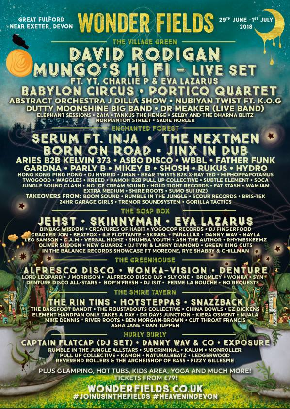 Wonder Fields 2018 Lineup Poster Wonder Fields 2018 Lineup Poster
