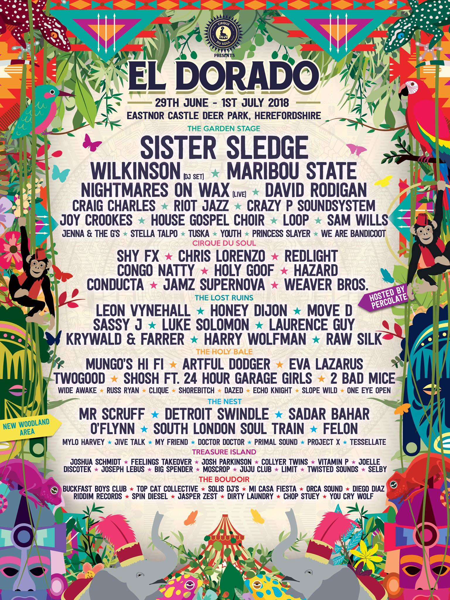 El Dorado Festival 2018 Lineup Poster El Dorado Festival 2018 Lineup Poster