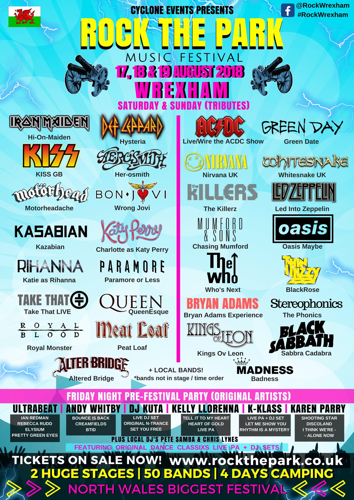 Rock The Park 2018 Line-up Poster Rock The Park 2018 Line-up Poster