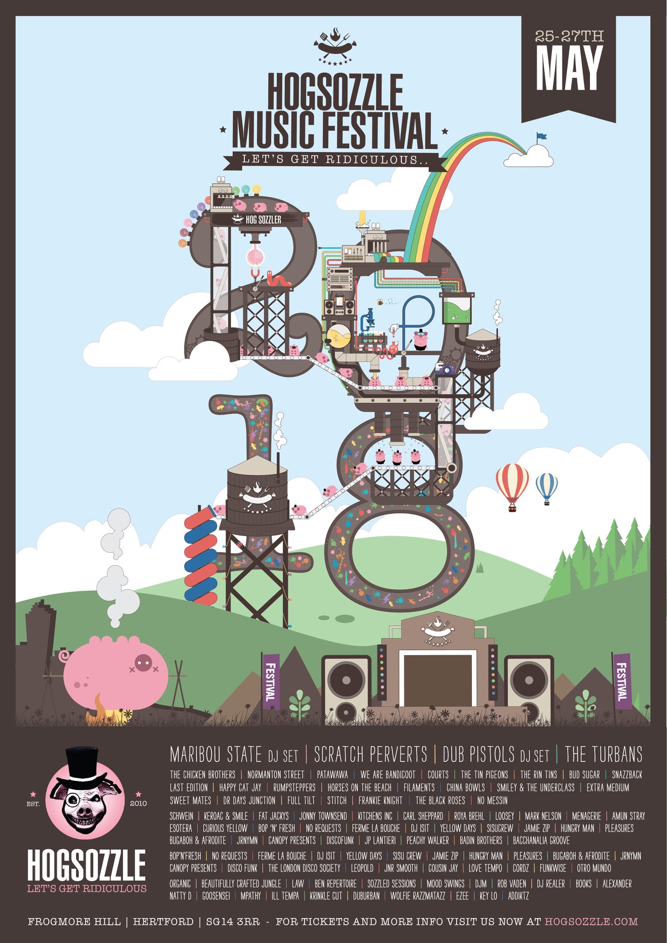 HogSozzle 2018 Line-up Poster HogSozzle 2018 Line-up Poster