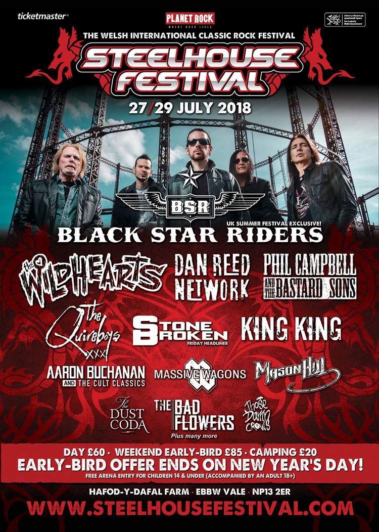 Steelhouse Festival 2018 Lineup Poster Steelhouse Festival 2018 Lineup Poster
