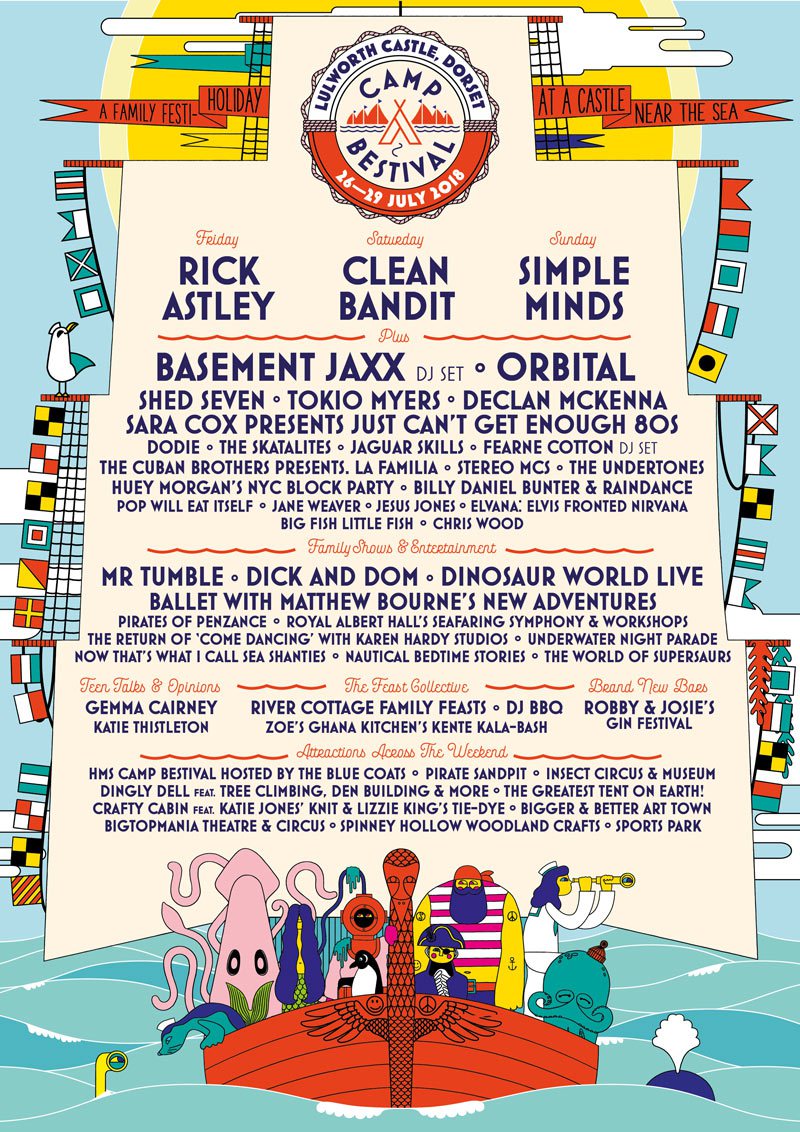 Camp Bestival 2018 Lineup Poster Camp Bestival 2018 Lineup Poster