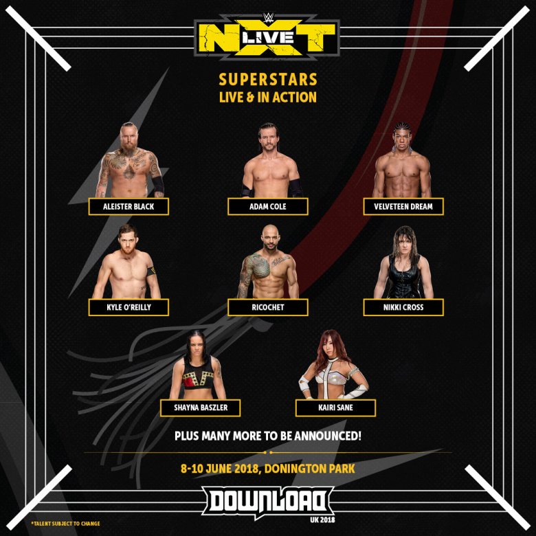 DL 2018 STAGE SPLIT SQUARES 1080px NXT Download 2018 WWE NXT Lineup Poster