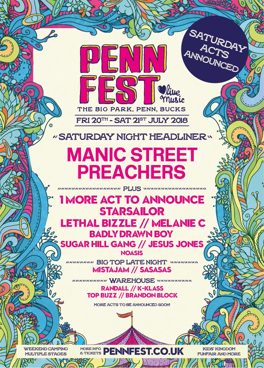 Penn Fest 2018 Lineup Poster Penn Fest 2018 Lineup Poster