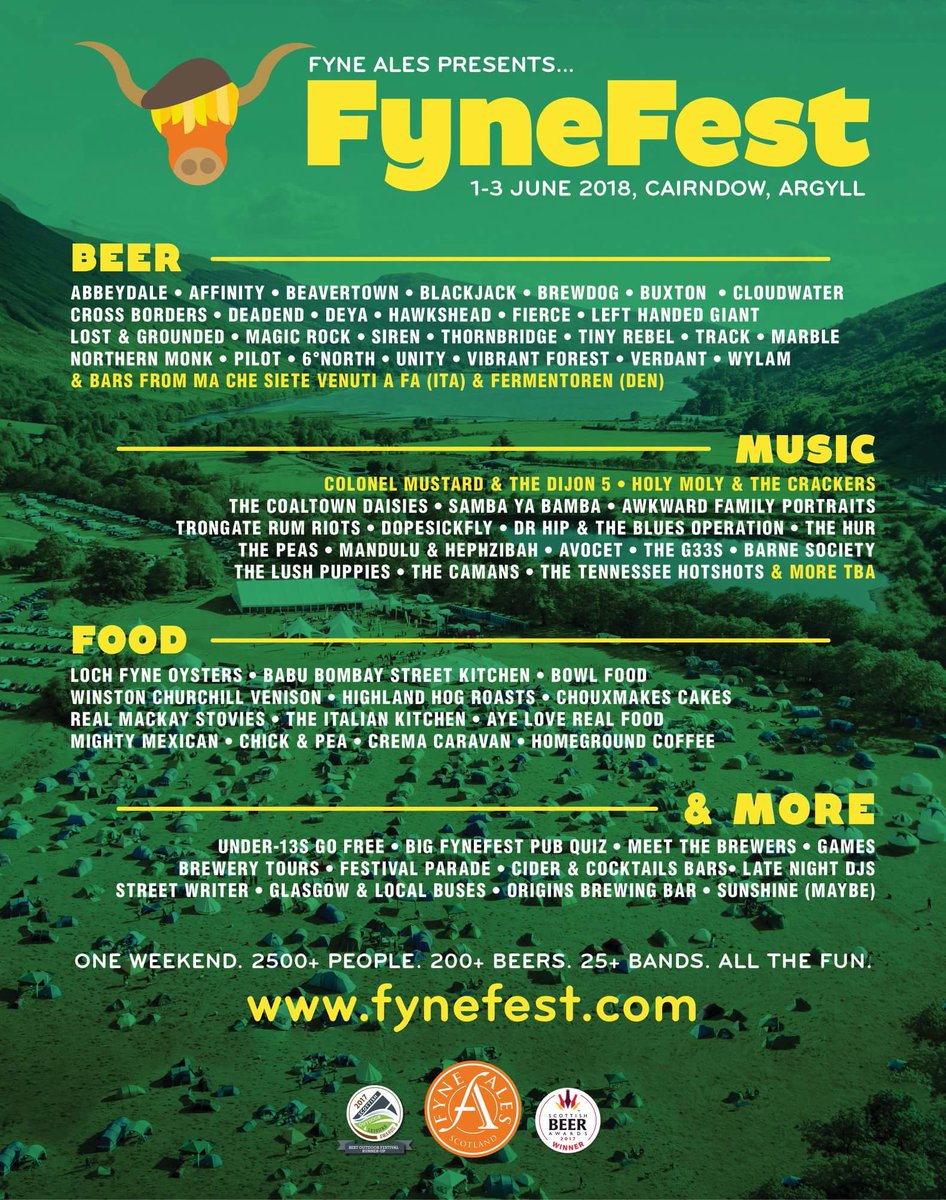 FyneFest 2018 Lineup Poster FyneFest 2018 Lineup Poster