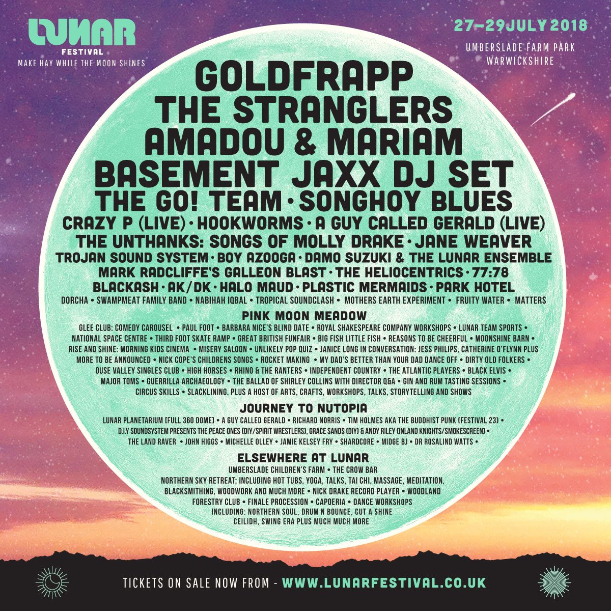 Lunar Festival 2018 Lineup Poster Lunar Festival 2018 Lineup Poster