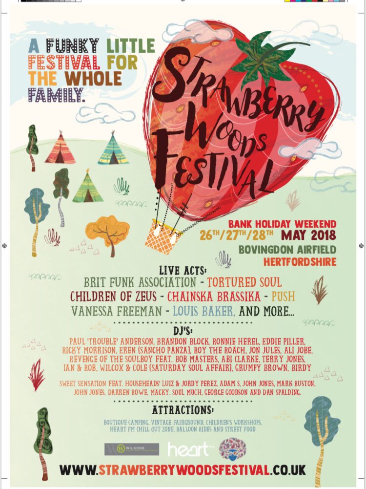 Strawberry Woods Festival 2018 Line-up Poster Strawberry Woods Festival 2018 Line-up Poster