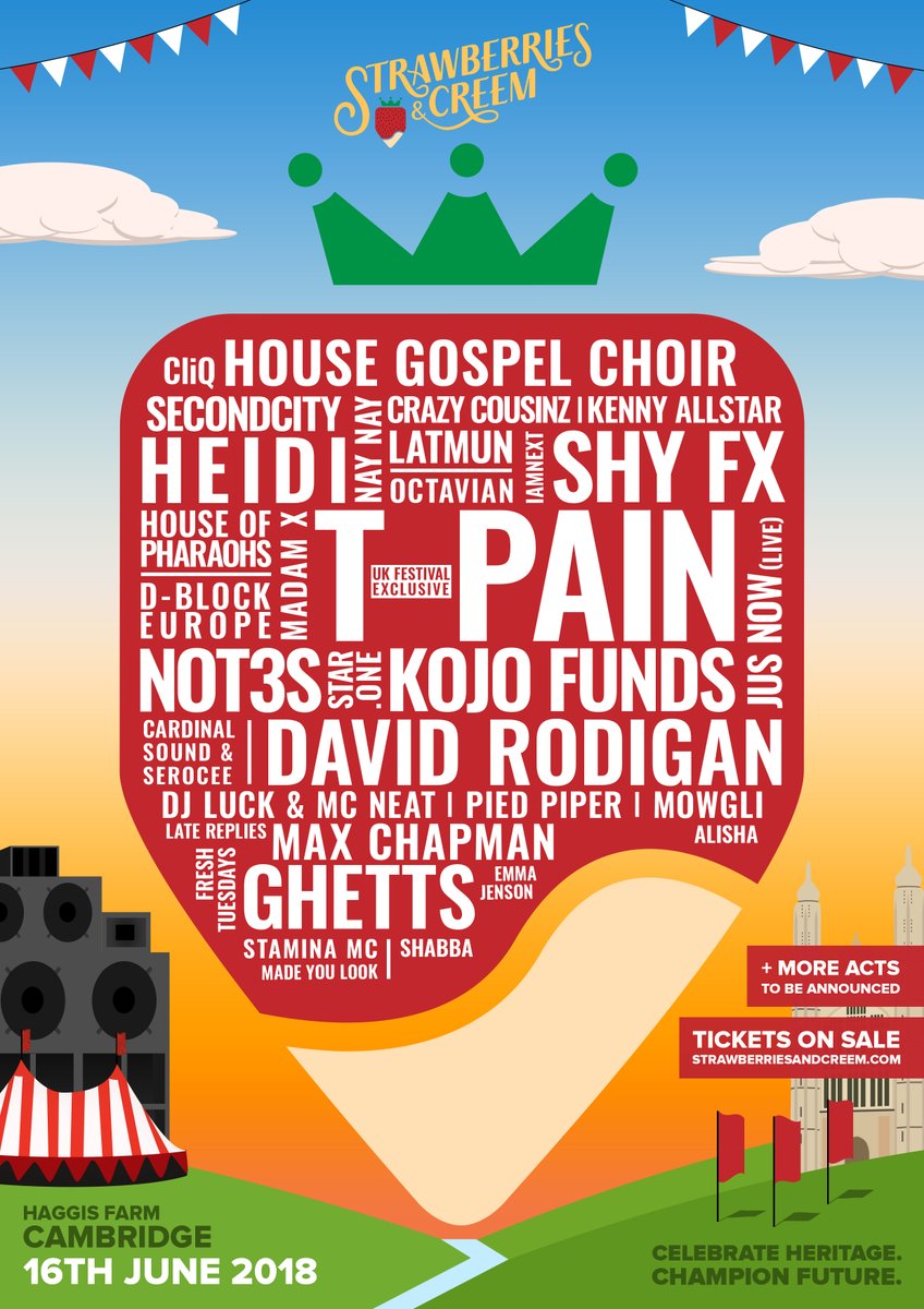 Strawberries & Creem 2018 Line-up Poster Strawberries & Creem 2018 Line-up Poster
