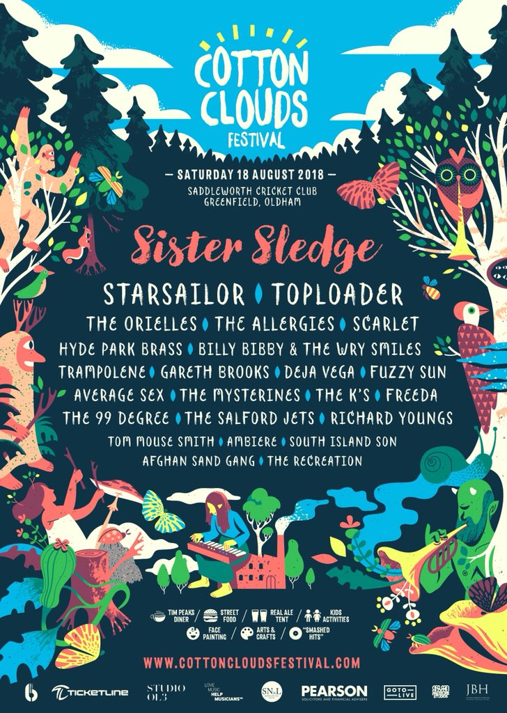 Cotton Clouds 2018 Line-up Poster Cotton Clouds 2018 Line-up Poster