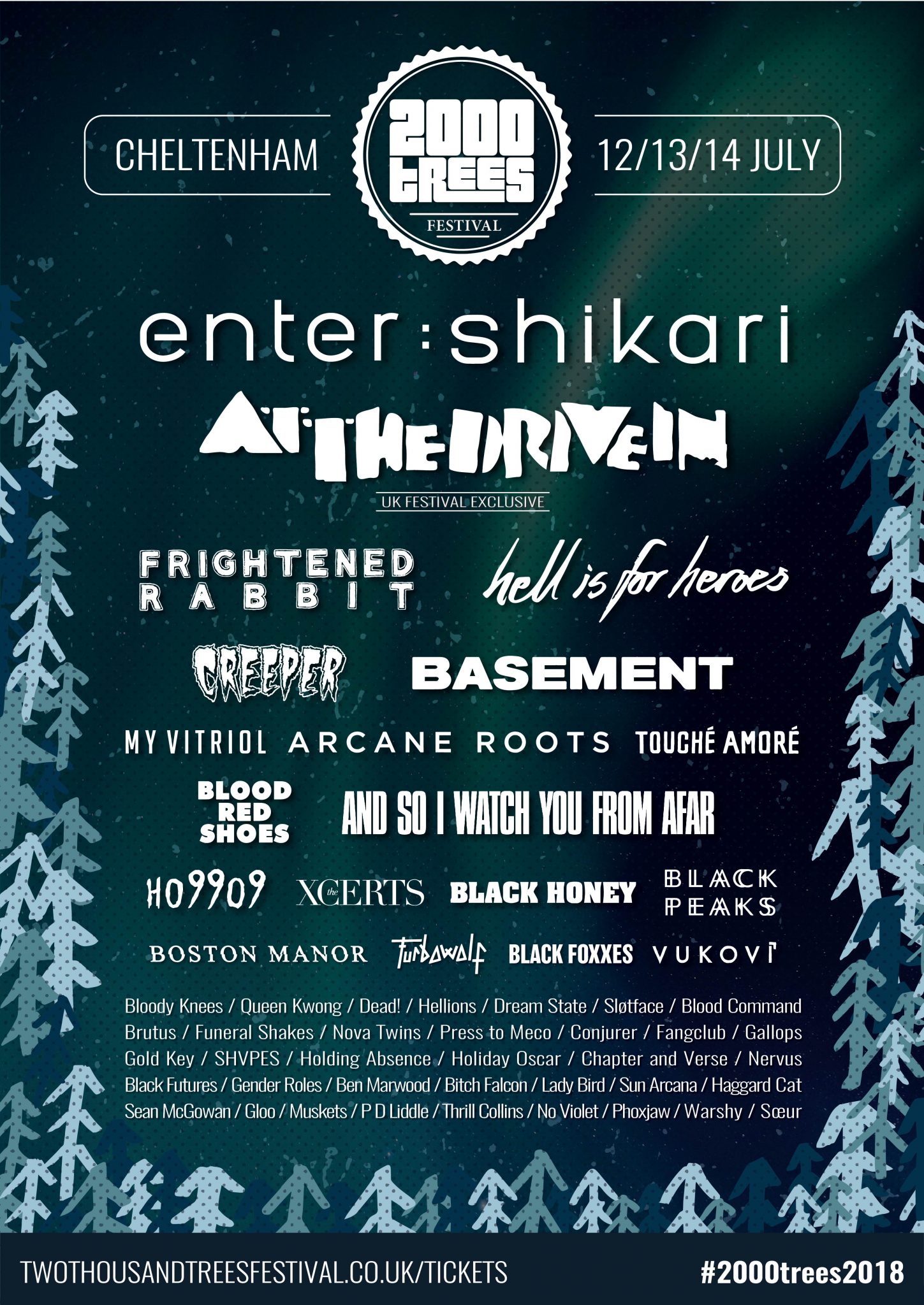 2000trees 2018 Line-up Poster 2000trees 2018 Line-up Poster