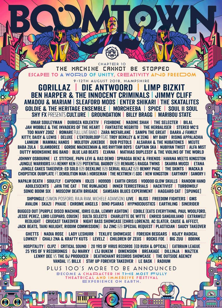 Boomtown 2018 Lineup Poster