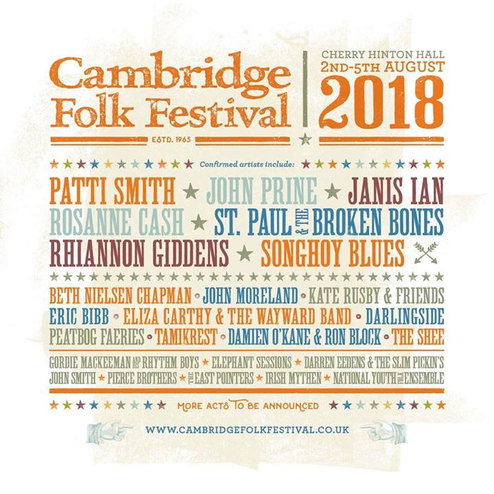 Cambridge Folk Festival 2018 Lineup Poster Cambridge Folk Festival 2018 Lineup Poster