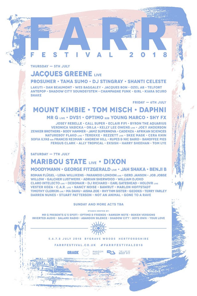 Farr Festival 2018 Lineup Poster Farr Festival 2018 Lineup Poster