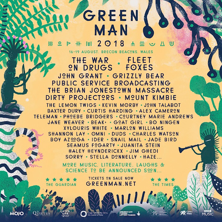 Green Man 2018 Lineup Poster Green Man 2018 Lineup Poster