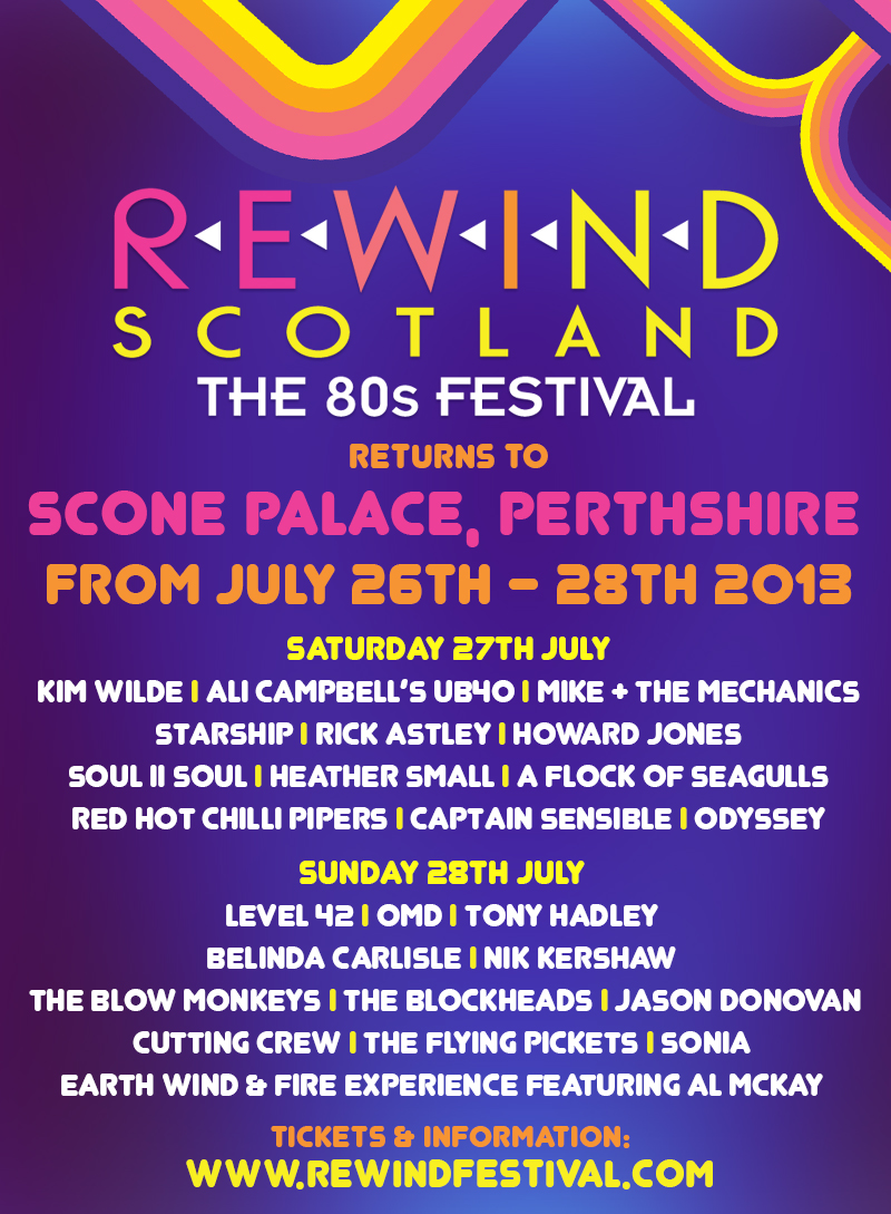Rewind Scotland 2018 Lineup Poster Rewind Scotland 2018 Lineup PosterRewind Scotland 2018 Lineup Poster