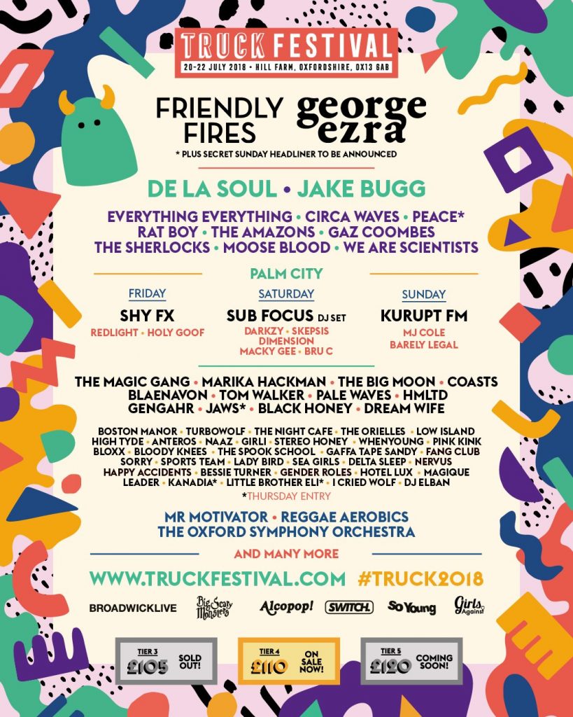 Truck Festival 2018 Lineup Poster Truck Festival 2018 Lineup Poster