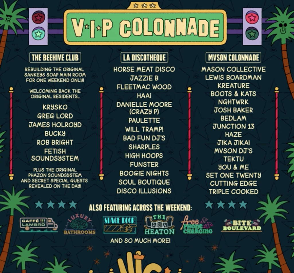 Parklife VIP Colonnade Line-up Poster