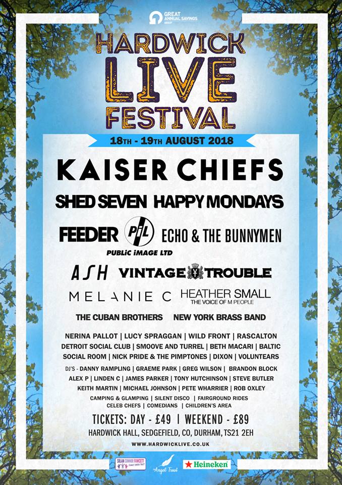 Hardwick Live 2018 Line-up Poster Hardwick Live 2018 Line-up Poster