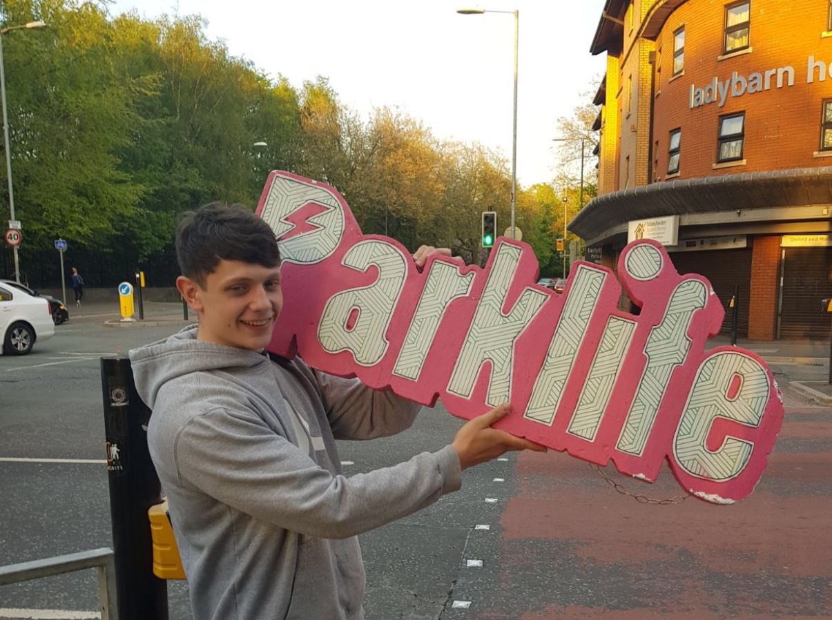 Parklife Sign Theft Caleb