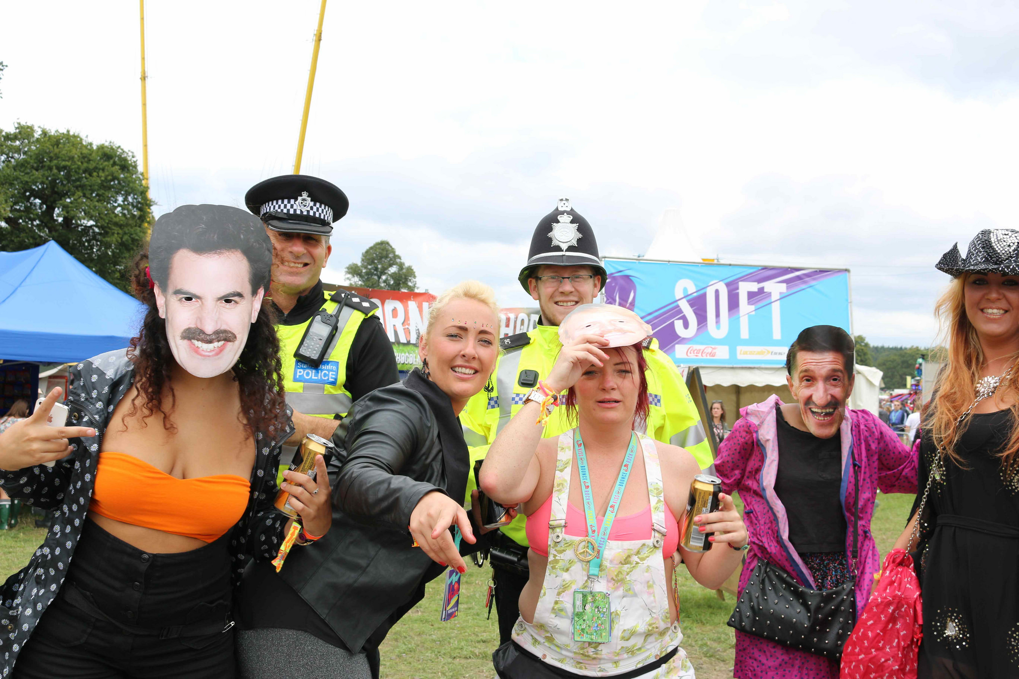 V Festival Police with Borat