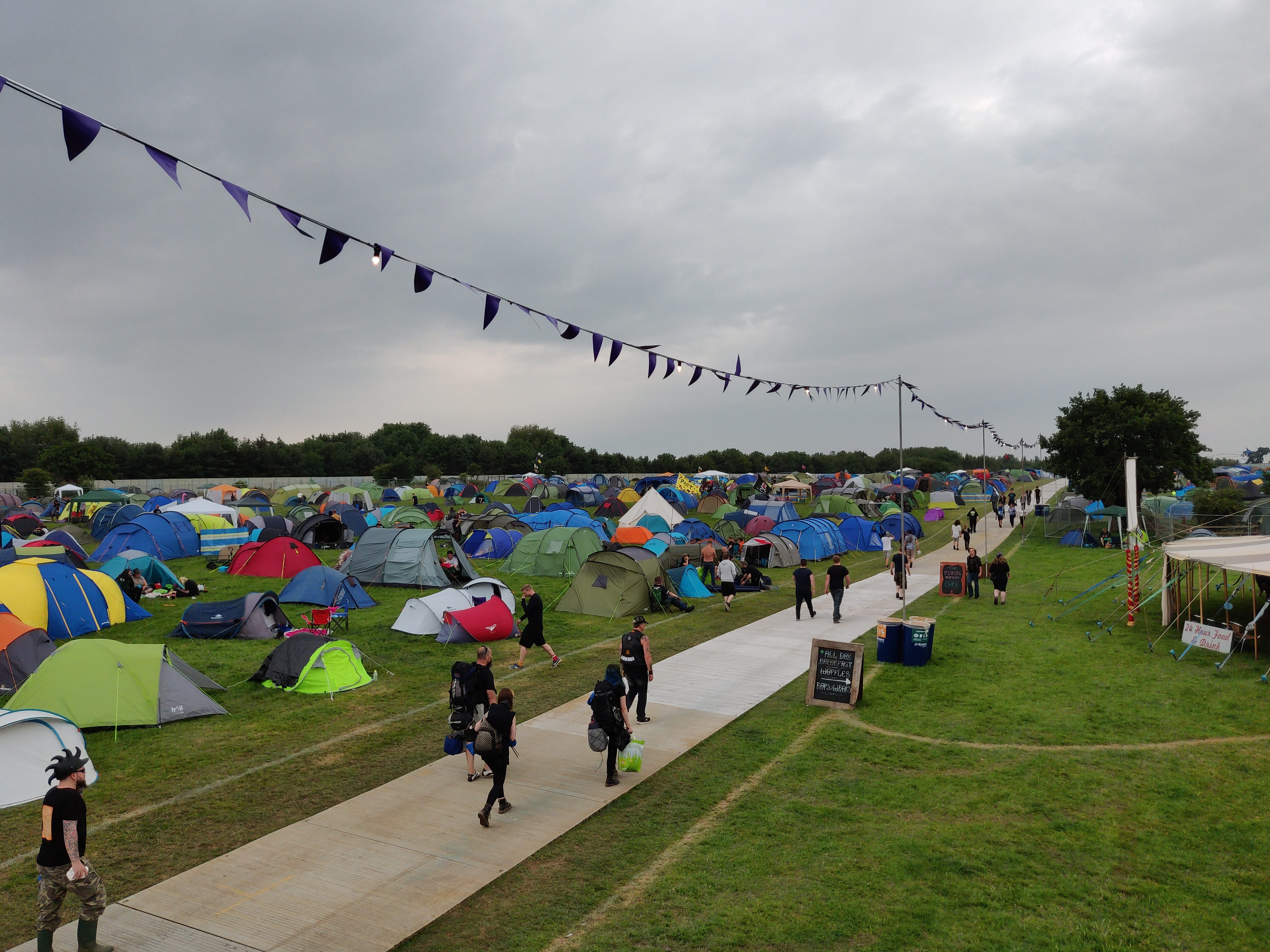 Download Festival quiet campsite on Thursday evening