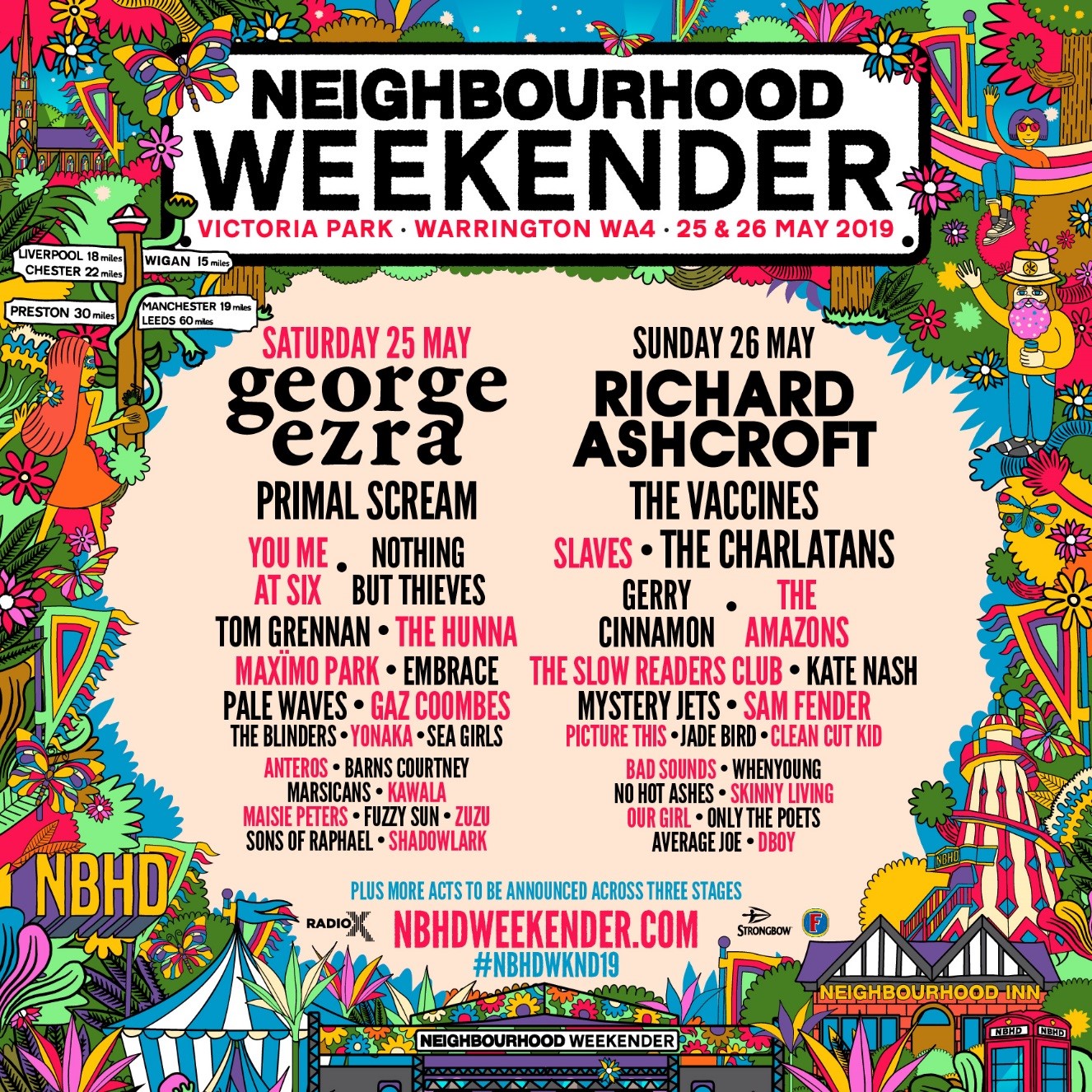 neighbourhood Neighbourhood Weekender 2019 Line-up Poster