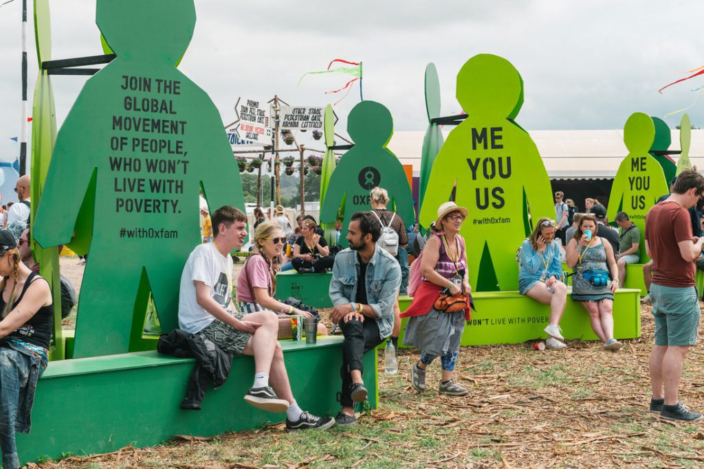 107195scr Oxfam seating at Glastonbury