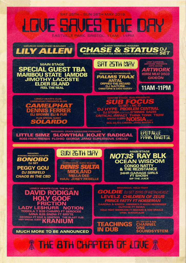 50474624 2169717319757255 6588872353420148736 o Latest Love Saves The Day 2019 line-up poster