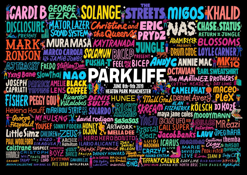Parklife 2019 line-up poster
