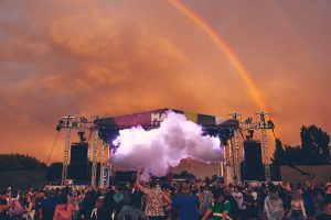 MADE Festival Rainbow Smoke Orange Sky