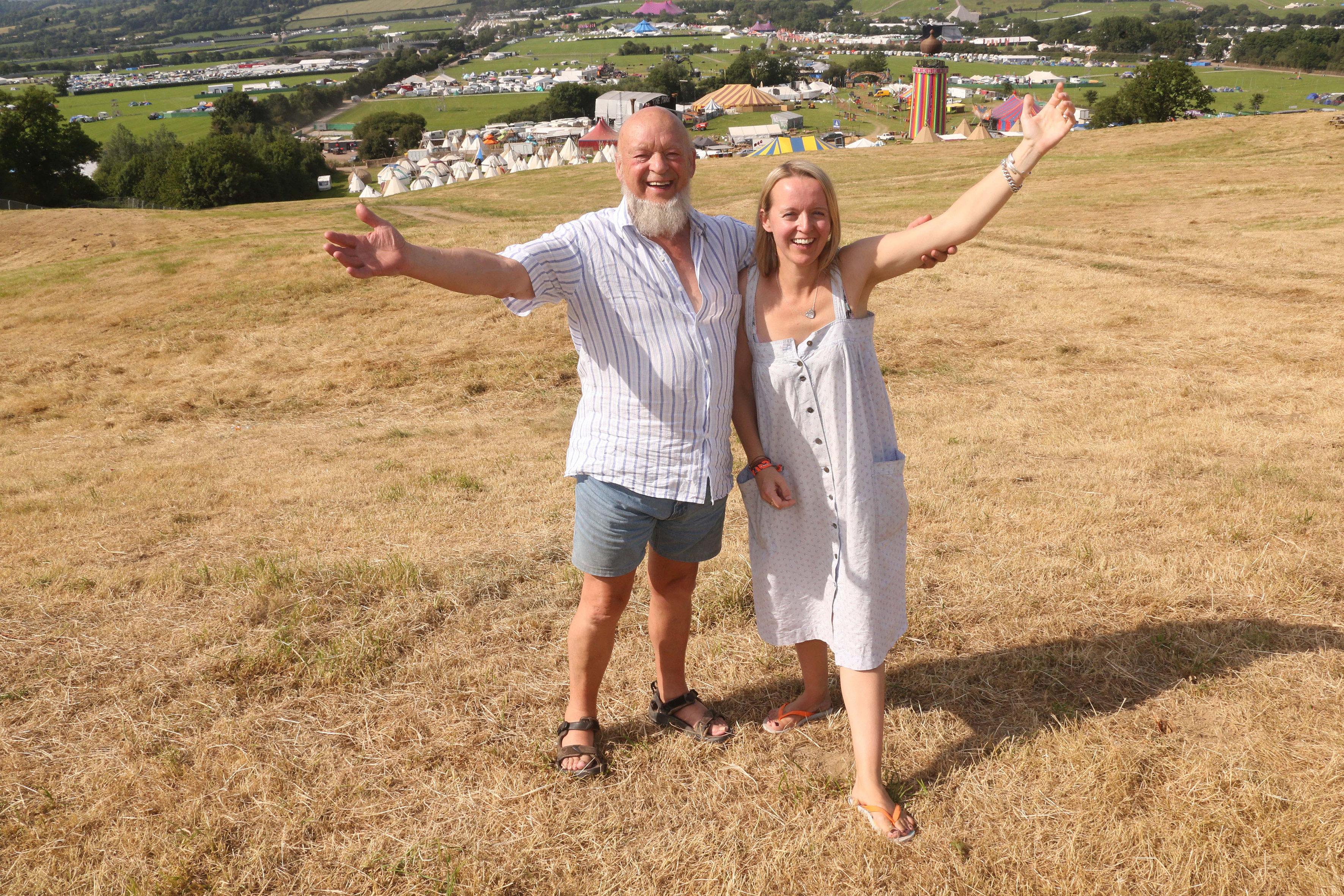 Michael and Emily Eavis at Glastonbury