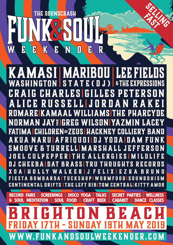 The Soundcrash Funk & Soul Weekender 2019 Line-up Poster