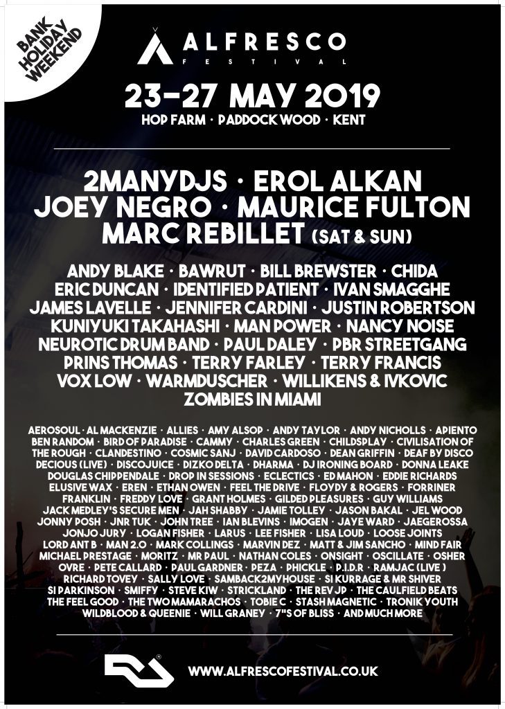 Alfesco Festival Line-up Poster 2019