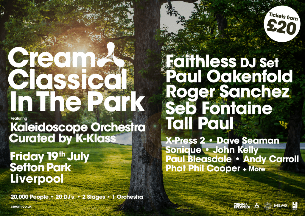 Cream Classic inthe park lineup Cream Classical In the Park Line-up Poster