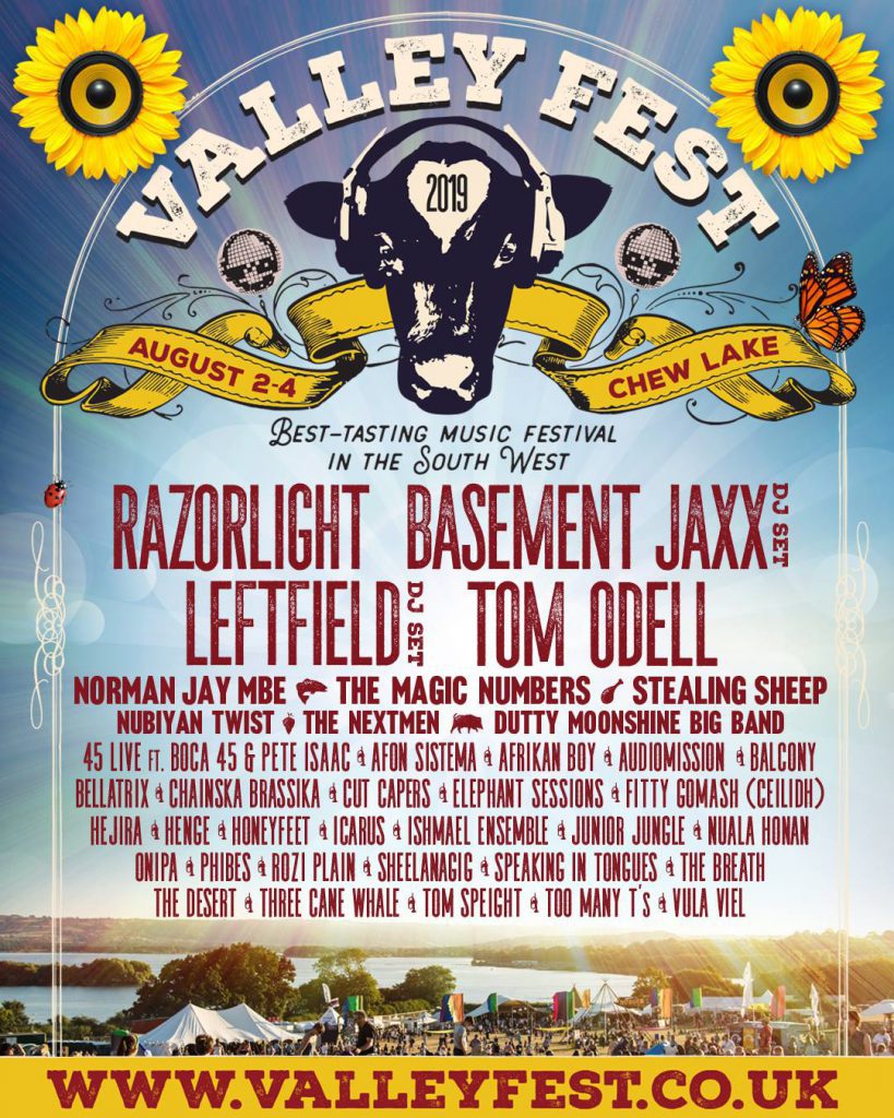 Valley Fest 2019 line-up poster