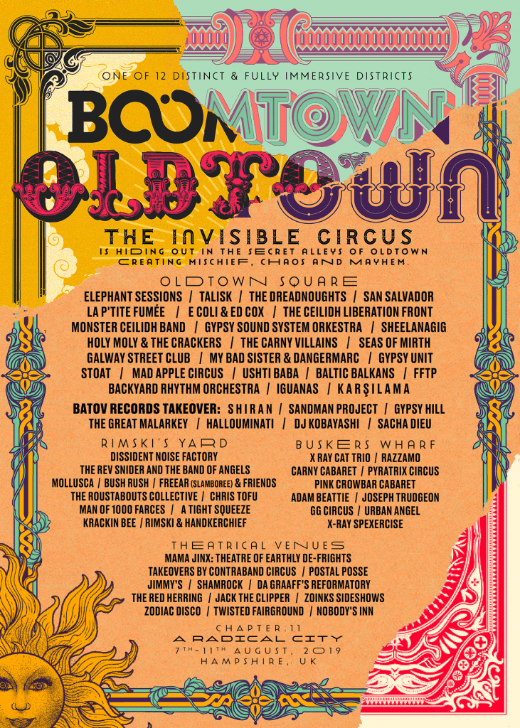 Boomtown OldTown District Line-up Poster 2019 Chapter 11