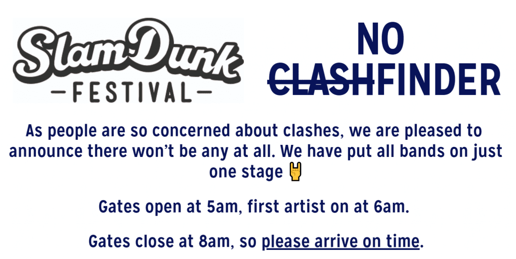 2019 04 01 20 44 22 noclashfinder — Slam Dunk Festival Slamdunk Noclashfinder