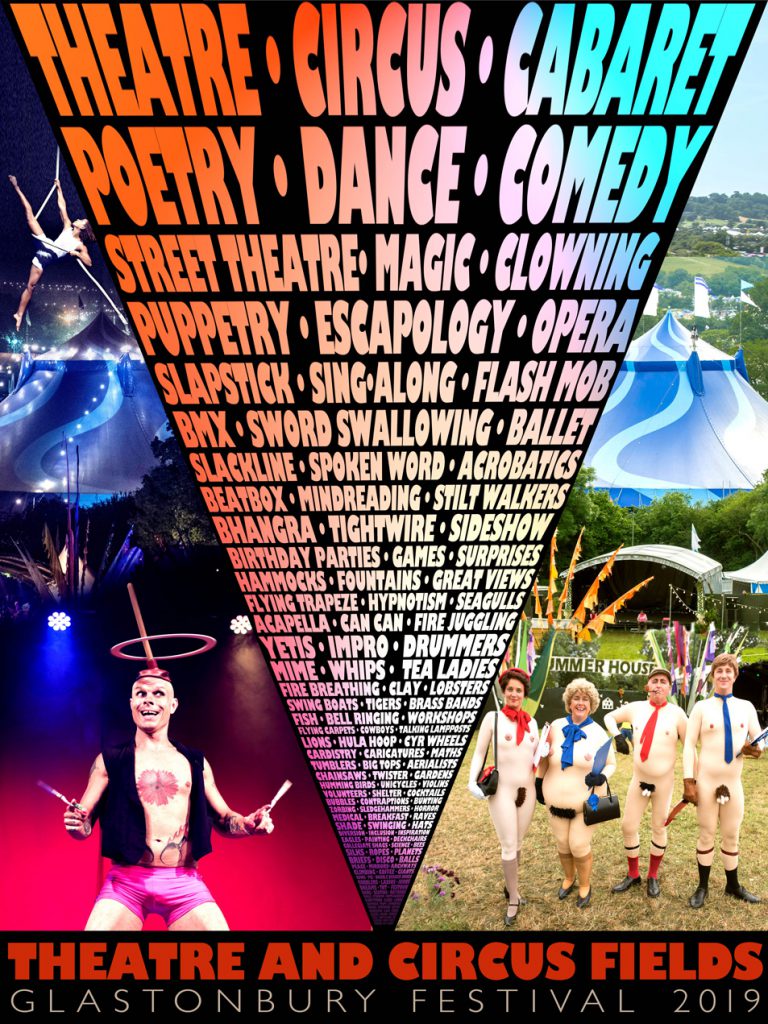 TC700 Glastonbury 2019 Theatre & Circus line-up poster