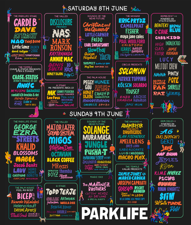 Parklife 2019 line up poster