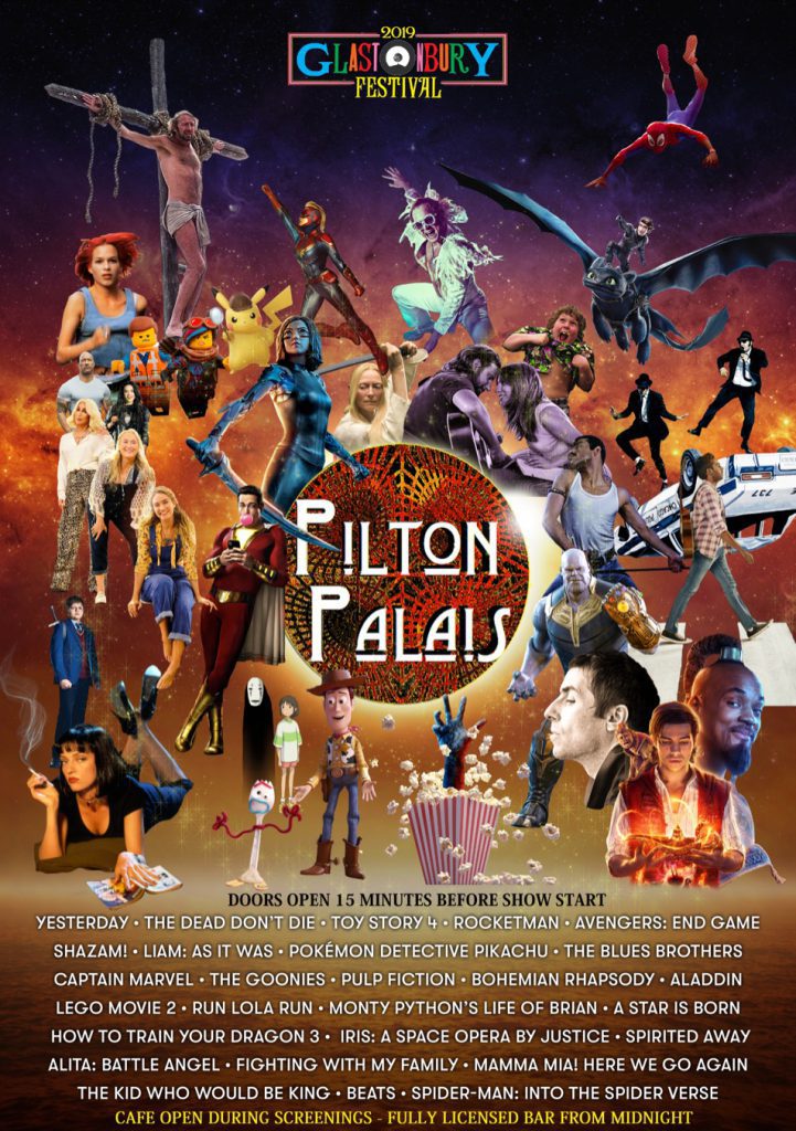 FINAL POSTER Glastonbury 2019 Pilton Palais Cinema Tent Line-up poster