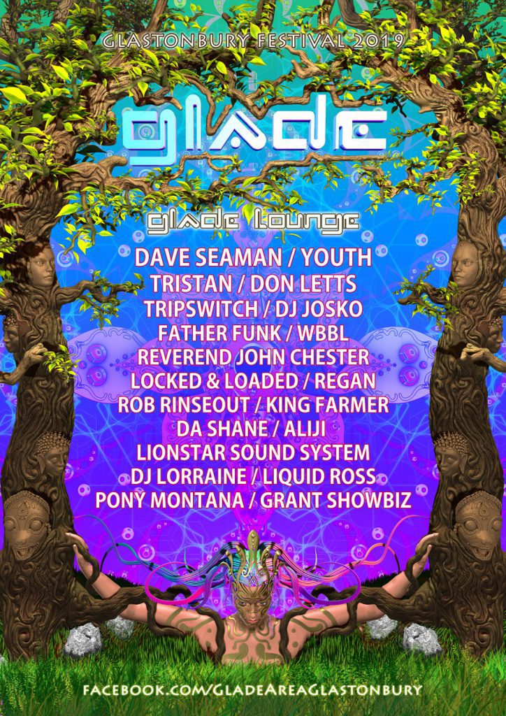 Glastonbury 2019 Glade Lounge Line-up Poster